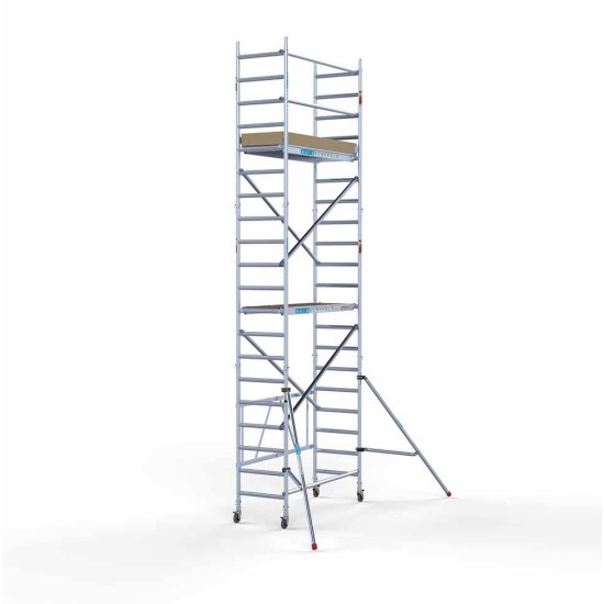 Sulankstomi aliumininiai pastoliai Compact 6,6 m darbinis aukštis* Sulankstomi aliumininiai pastoliai Compact 6,6 m darbinis aukštis*