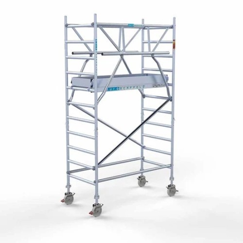 Аliumininiai pastoliai su sulankstomomis apsaugomis iš dviejų pusių 90x190 4,2 m darbinis aukštis* Carbon Аliumininiai pastoliai su sulankstomomis apsaugomis iš dviejų pusių 90x190 4,2 m darbinis aukštis* Carbon