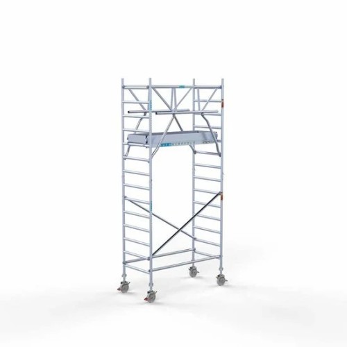 Аliumininiai pastoliai su sulankstomomis apsaugomis iš dviejų pusių 90x190 5,2 m darbinis aukštis* Carbon Аliumininiai pastoliai su sulankstomomis apsaugomis iš dviejų pusių 90x190 5,2 m darbinis aukštis* Carbon