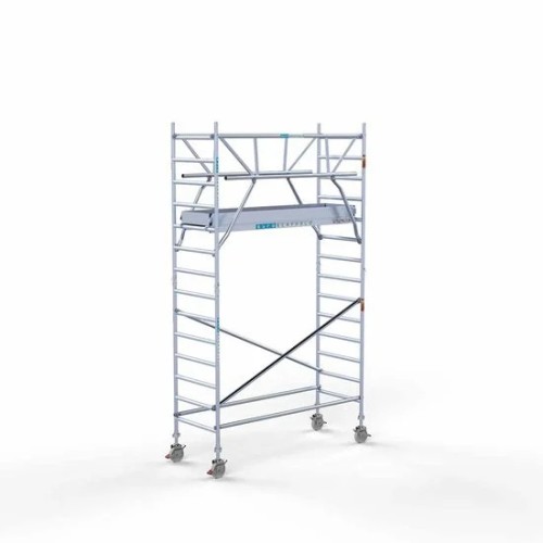 Аliumininiai pastoliai su sulankstomomis apsaugomis iš dviejų pusių 90x250 5,2 m darbinis aukštis* Carbon Аliumininiai pastoliai su sulankstomomis apsaugomis iš dviejų pusių 90x250 5,2 m darbinis aukštis* Carbon