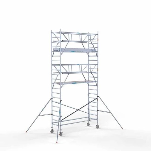 Аliumininiai pastoliai su sulankstomomis apsaugomis iš dviejų pusių 90x305 7,2 m darbinis aukštis*