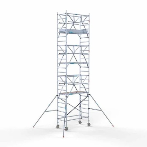 Аliumininiai pastoliai su sulankstomomis apsaugomis iš dviejų pusių 90x190 8,2 m darbinis aukštis* Carbon