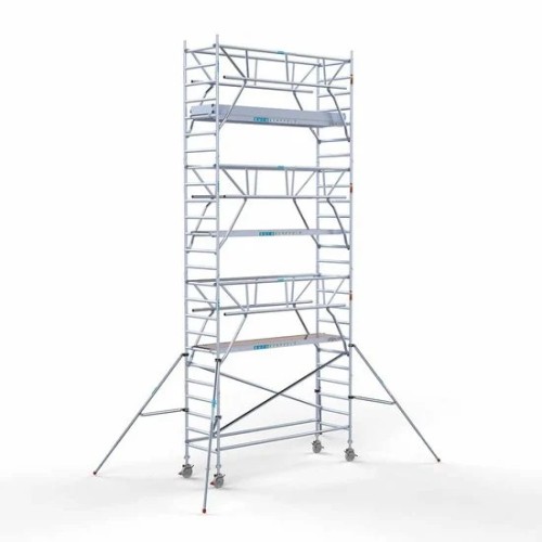 Аliumininiai pastoliai su sulankstomomis apsaugomis iš dviejų pusių 90x305 8,2 m darbinis aukštis*