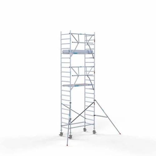 Alumiiniumtellingud 75х190 7,2 m töökõrgus* koos kokkupandavate piiretega ühel küljel