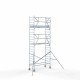 Алюминиевая башня 90х250 7,2 м рабочая высота* с карбоновой платформой + складые ограждения с 1 стороны Алюминиевая башня 90х250 7,2 м рабочая высота* с карбоновой платформой + складые ограждения с 1 стороны
