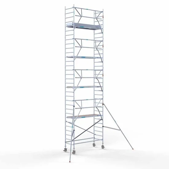 Аliumininiai pastoliai 90х250 10,2 m darbinis aukštis* su sulankstomomis apsaugomis iš 1 pusės Аliumininiai pastoliai 90х250 10,2 m darbinis aukštis* su sulankstomomis apsaugomis iš 1 pusės