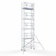 Аliumininiai pastoliai 90х250 10,2 m darbinis aukštis* anglies platforma su sulankstomomis apsaugomis iš 1 pusės