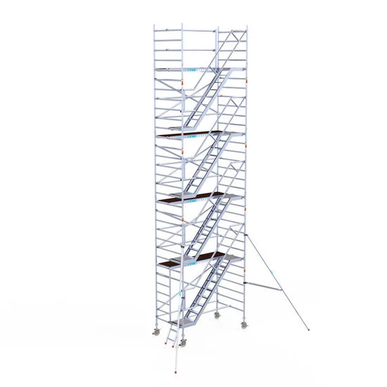 Aliumininiai pastoliai su laiptais 135х250 10,2 m darbinis aukštis* Aliumininiai pastoliai su laiptais 135х250 10,2 m darbinis aukštis*
