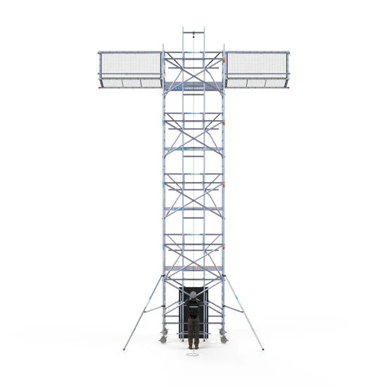 Aliumininiai pastoliai 135х250 10,2 m darbinis aukštis* su liftu saulės baterijoms - Solarlift, Safeguard Aliumininiai pastoliai 135х250 10,2 m darbinis aukštis* su liftu saulės baterijoms - Solarlift, Safeguard