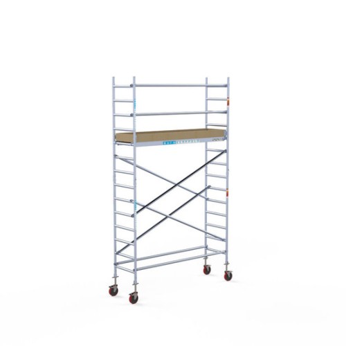 Aliuminio bokštas 75х250 5,2 m darbinis aukštis* anglies platforma Aliuminio bokštas 75х250 5,2 m darbinis aukštis* anglies platforma