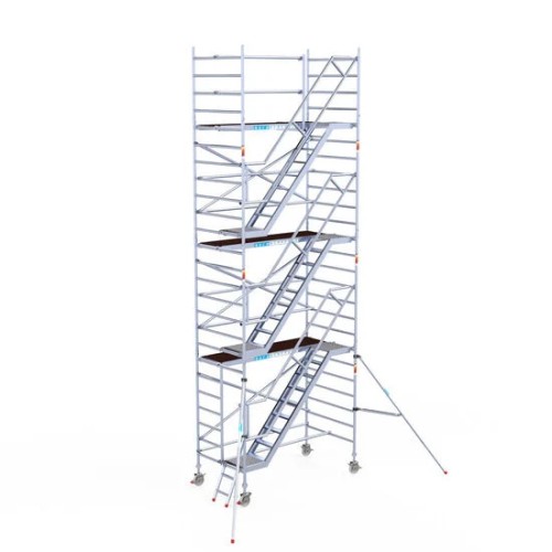 Aliumininiai pastoliai su laiptais 135х250 8,2 m darbinis aukštis* anglies platforma Aliumininiai pastoliai su laiptais 135х250 8,2 m darbinis aukštis* anglies platforma