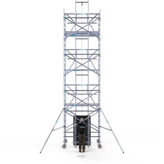 Aliumininiai pastoliai 135х250 8,2 m darbinis aukštis* su liftu saulės baterijoms - Solarlift Aliumininiai pastoliai 135х250 8,2 m darbinis aukštis* su liftu saulės baterijoms - Solarlift
