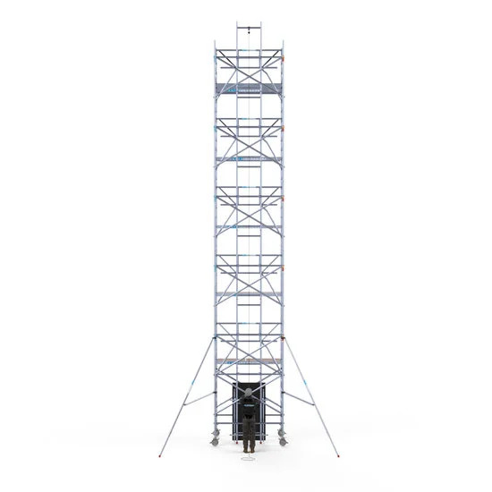 Aliumininiai pastoliai 135х250 12,2 m darbinis aukštis* su liftu saulės baterijoms - Solarlift Aliumininiai pastoliai 135х250 12,2 m darbinis aukštis* su liftu saulės baterijoms - Solarlift