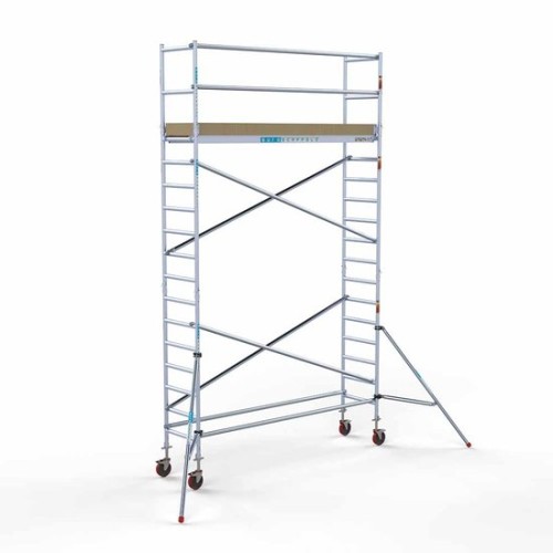 Aliuminio bokštas 75x305 6,2 m darbinis aukštis* Aliuminio bokštas 75x305 6,2 m darbinis aukštis*