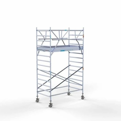 Аliumininiai pastoliai 135х250 5,2 m darbinis aukštis* su sulankstomomis apsaugomis iš 2 pusių