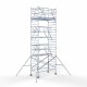 Аliumininiai pastoliai 135х250 8,2 m darbinis aukštis* su sulankstomomis apsaugomis iš 2 pusių
