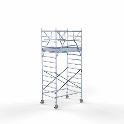 Аliumininiai pastoliai 135х190 5,2 m darbinis aukštis* anglies platforma su sulankstomomis apsaugomis iš 2 pusių