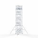 Аliumininiai pastoliai 135х190 11,2 m darbinis aukštis* anglies platforma su sulankstomomis apsaugomis iš 2 pusių