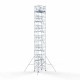 Аliumininiai pastoliai 135х190 14,2 m darbinis aukštis* anglies platforma su sulankstomomis apsaugomis iš 2 pusių