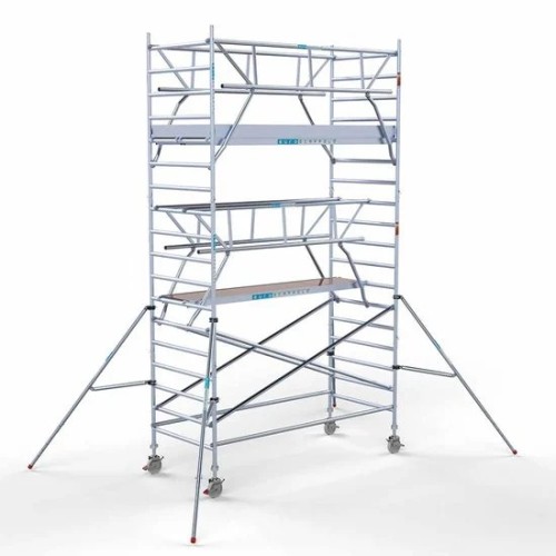 Алюминиевая башня 135х305 6,2 м рабочая высота + складные ограждения с 2 сторон Алюминиевая башня 135х305 6,2 м рабочая высота + складные ограждения с 2 сторон