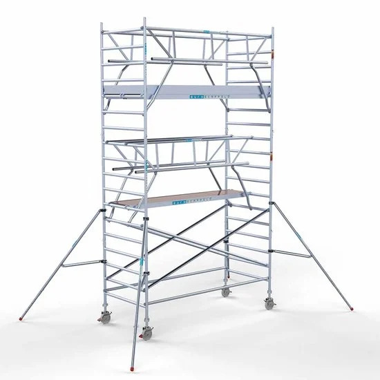 Аliumininiai pastoliai 135х305 6,2 m darbinis aukštis* su sulankstomomis apsaugomis iš 2 pusių Аliumininiai pastoliai 135х305 6,2 m darbinis aukštis* su sulankstomomis apsaugomis iš 2 pusių