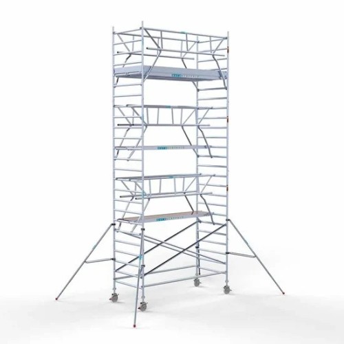 Алюминиевая башня 135х305 8,2 м рабочая высота с карбоновой платформой + складные ограждения с 2 сторон Алюминиевая башня 135х305 8,2 м рабочая высота с карбоновой платформой + складные ограждения с 2 сторон