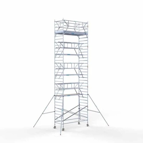 Алюминиевая башня 135х305 11,2 м рабочая высота + складные ограждения с 2 сторон Алюминиевая башня 135х305 11,2 м рабочая высота + складные ограждения с 2 сторон