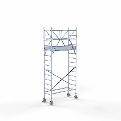 Аliumininiai pastoliai 75х190 5,2 m darbinis aukštis* su sulankstomomis apsaugomis iš 2 pusių