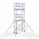 Аliumininiai pastoliai 75х190 6,2 m darbinis aukštis* anglies platforma su sulankstomomis apsaugomis iš 2 pusių Аliumininiai pastoliai 75х190 6,2 m darbinis aukštis* anglies platforma su sulankstomomis apsaugomis iš 2 pusių