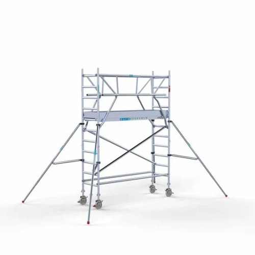 Аliumininiai pastoliai 75х250 4,2 m darbinis aukštis* anglies platforma su sulankstomomis apsaugomis iš 2 pusių