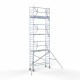 Аliumininiai pastoliai 75х250 8,2 m darbinis aukštis* anglies platforma su sulankstomomis apsaugomis iš 1 pusės Аliumininiai pastoliai 75х250 8,2 m darbinis aukštis* anglies platforma su sulankstomomis apsaugomis iš 1 pusės