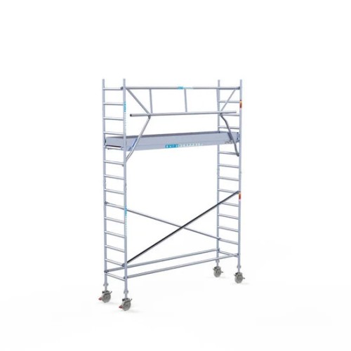 Аliumininiai pastoliai 75х305 5,2 m darbinis aukštis* anglies platforma su sulankstomomis apsaugomis iš 1 pusės Аliumininiai pastoliai 75х305 5,2 m darbinis aukštis* anglies platforma su sulankstomomis apsaugomis iš 1 pusės