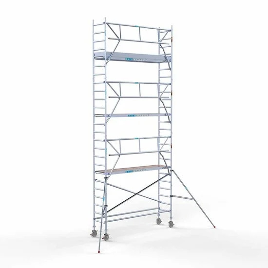 Аliumininiai pastoliai 75х305 8,2 m darbinis aukštis* anglies platforma su sulankstomomis apsaugomis iš 1 pusės Аliumininiai pastoliai 75х305 8,2 m darbinis aukštis* anglies platforma su sulankstomomis apsaugomis iš 1 pusės