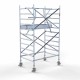 Aluminum scaffolding tower 135х190 4,2m working height* with carbon platform and guardrail on one side Aluminum scaffolding tower 135х190 4,2m working height* with carbon platform and guardrail on one side