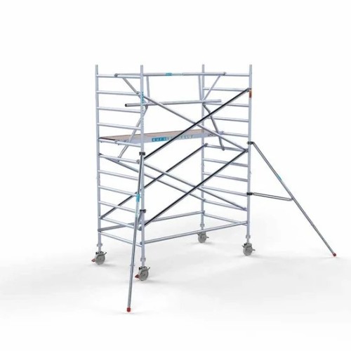 Аliumininiai pastoliai 135х250 4,2 m darbinis aukštis* anglies platforma su sulankstomomis apsaugomis iš 1 pusės