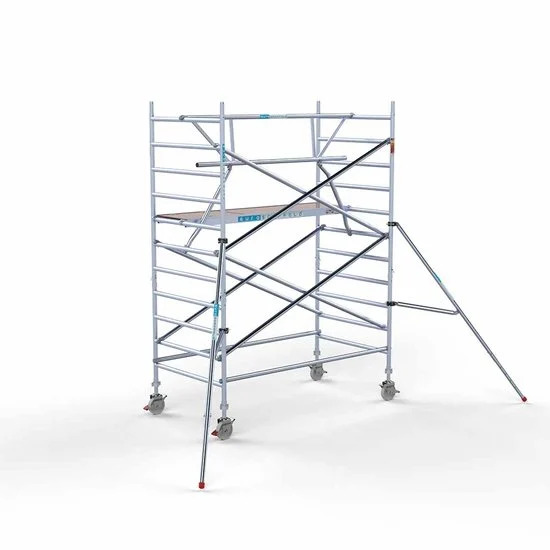 Аliumininiai pastoliai 135х250 4,2 m darbinis aukštis* anglies platforma su sulankstomomis apsaugomis iš 1 pusės Аliumininiai pastoliai 135х250 4,2 m darbinis aukštis* anglies platforma su sulankstomomis apsaugomis iš 1 pusės