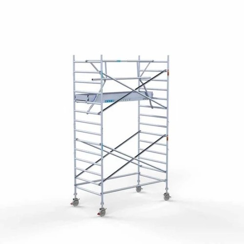 Аliumininiai pastoliai 135х250 5,2 m darbinis aukštis* su sulankstomomis apsaugomis iš 1 pusės