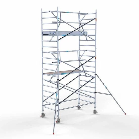 Аliumininiai pastoliai 135х250 6,2 m darbinis aukštis* su sulankstomomis apsaugomis iš 1 pusės Аliumininiai pastoliai 135х250 6,2 m darbinis aukštis* su sulankstomomis apsaugomis iš 1 pusės