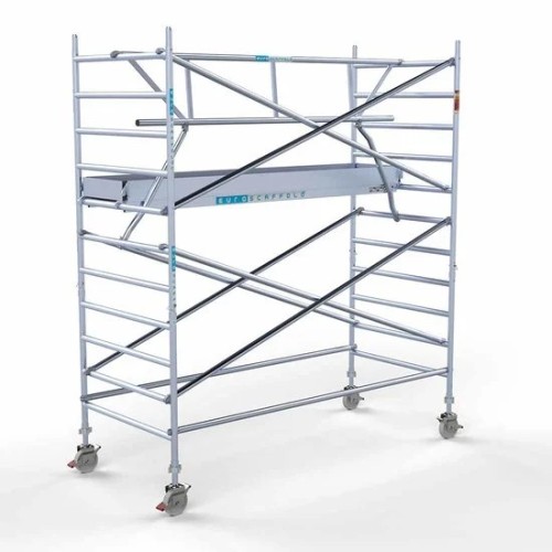 Аliumininiai pastoliai 135х305 4,2 m darbinis aukštis* anglies platforma su sulankstomomis apsaugomis iš 1 pusės