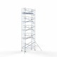 Aluminum scaffolding tower 135х305 11,2m working height* guardrail on one side Aluminum scaffolding tower 135х305 11,2m working height* guardrail on one side