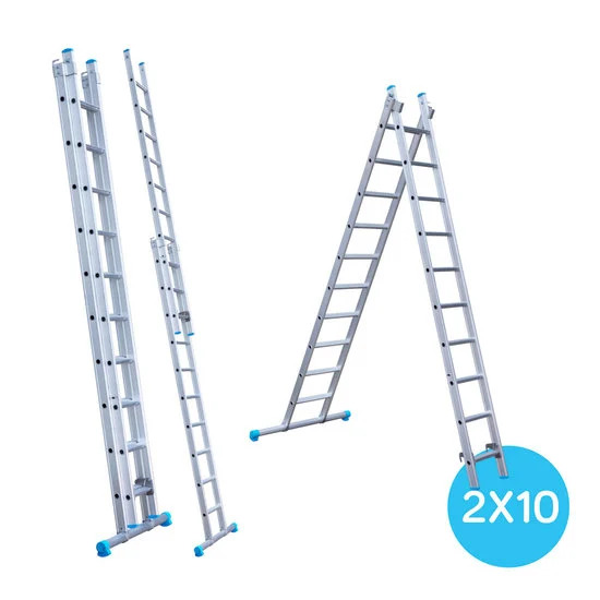 Двухсекционная лестница 2x10 Двухсекционная лестница 2x10