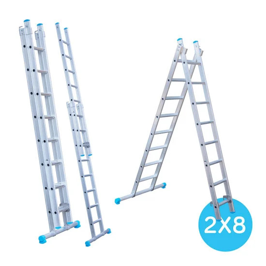 Dviejų dalių kopėčios 2x8