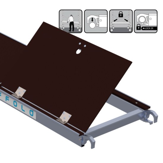Platforma su liuku 140x60 cm