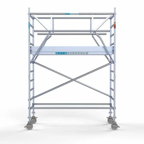 Аliumininiai pastoliai su sulankstomomis apsaugomis iš dviejų pusių 90x250 4,2 m darbinis aukštis* Carbon Аliumininiai pastoliai su sulankstomomis apsaugomis iš dviejų pusių 90x250 4,2 m darbinis aukštis* Carbon