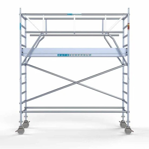 Аliumininiai pastoliai su sulankstomomis apsaugomis iš dviejų pusių 90x305 4,2 m darbinis aukštis* Аliumininiai pastoliai su sulankstomomis apsaugomis iš dviejų pusių 90x305 4,2 m darbinis aukštis*