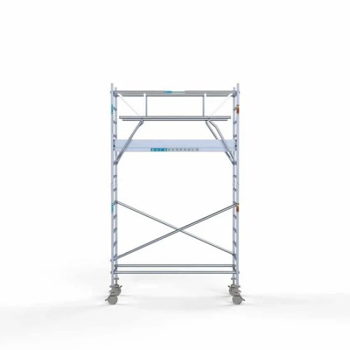 Аliumininiai pastoliai su sulankstomomis apsaugomis iš dviejų pusių 90x250 5,2 m darbinis aukštis* Аliumininiai pastoliai su sulankstomomis apsaugomis iš dviejų pusių 90x250 5,2 m darbinis aukštis*