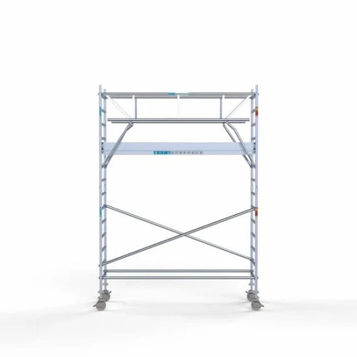 Аliumininiai pastoliai su sulankstomomis apsaugomis iš dviejų pusių 90x305 5,2 m darbinis aukštis* Carbon Аliumininiai pastoliai su sulankstomomis apsaugomis iš dviejų pusių 90x305 5,2 m darbinis aukštis* Carbon