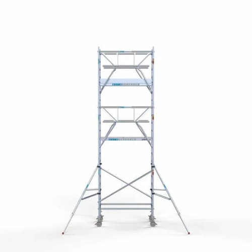 Аliumininiai pastoliai su sulankstomomis apsaugomis iš dviejų pusių 90x190 7,2 m darbinis aukštis* Carbon