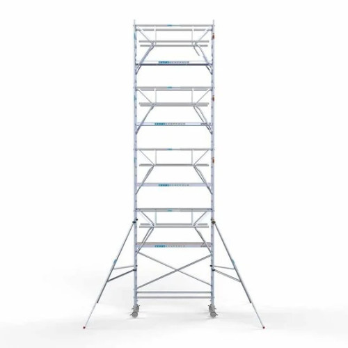 Аliumininiai pastoliai su sulankstomomis apsaugomis iš dviejų pusių 90x250 10,2 m darbinis aukštis*