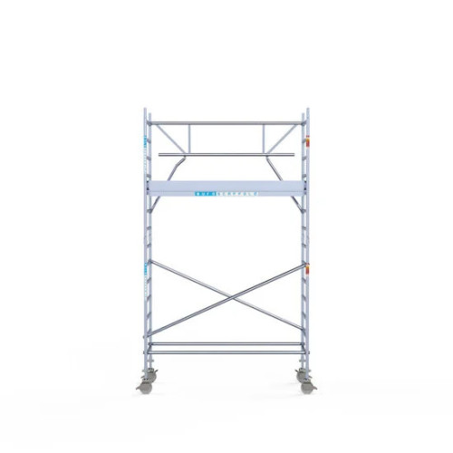 Аliumininiai pastoliai 90х250 5,2 m darbinis aukštis* su sulankstomomis apsaugomis iš 1 pusės